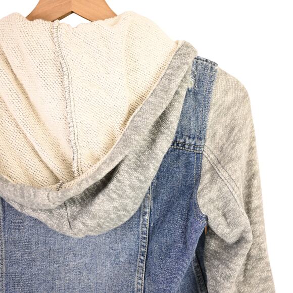 Free People Denim Knit Hooded Jacket, XS - Picture 7 of 9